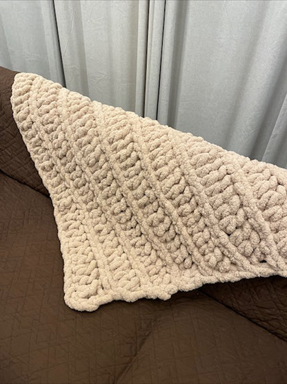 Handmade Crochet Chunky Throw Blanket